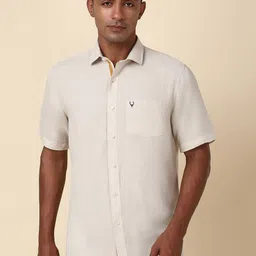 Allen Solly Men Slim Fit Solid Spread Collar Casual Shirt-image-60