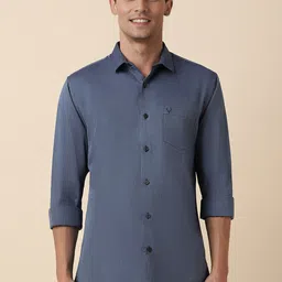 Allen Solly Slim Fit Textured Full Sleeves Casual Shirts-picture-48