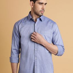 Greenfibre Slim Fit Cotton Weave Casual Shirt-image-32