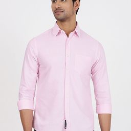 Greenfibre Slim Fit Printed Spread Collar Cotton Shirt-image-14
