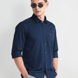Arrow Sport Cotton Spread Collar Curved Slim Fit Casual Shirt-picture-48