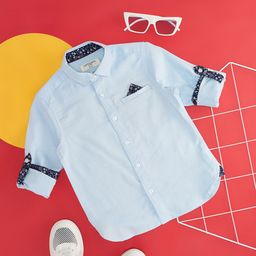 Pantaloons Junior Boys Roll-Up Sleeves Casual Shirt-picture-37