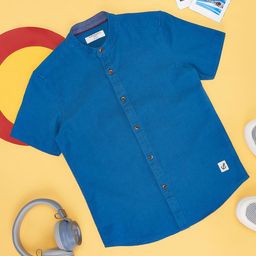Pantaloons Junior Boys Button-Down Collar Short Sleeves Cotton Casual Shirt-22