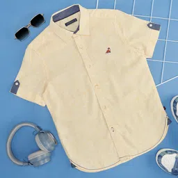 Pantaloons Junior Boys Spread Collar Short Sleeves Casual Shirt-image-72
