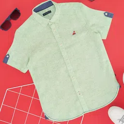 Pantaloons Junior Boys Roll-Up Sleeves Cotton Casual Shirt-27