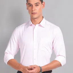 AD By Arvind Striped Twill Formal Shirt-image-18