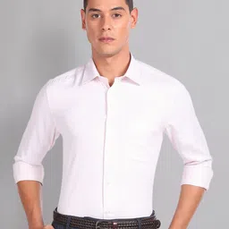 AD By Arvind Micro Checked Twill Formal Shirt-image-22