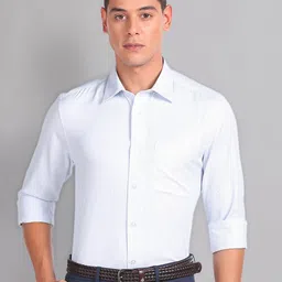 AD By Arvind Micro Checked Twill Formal Shirt-image-20