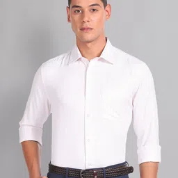 AD By Arvind Striped Twill Formal Shirt-image-10