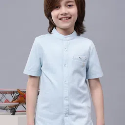 One Friday Boys Comfort Band Collar Casual Shirt-image-94