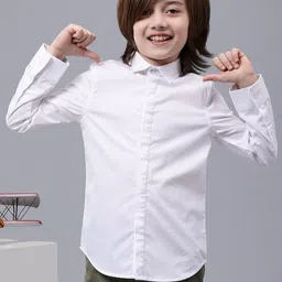 One Friday Boys Conversational Printed Spread Collar Cotton Casual Shirt-11
