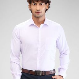Park Avenue Men Opaque Checked Spread Collar Formal Shirt-image-59