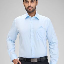 Park Avenue Men Solid Opaque Spread Collar Formal Shirt-image-48