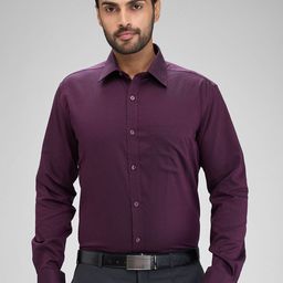 Park Avenue Men Opaque Solid Spread Collar Formal Shirt-image-53