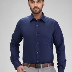 Park Avenue Men Opaque Solid Spread Collar Formal Shirt-image-50