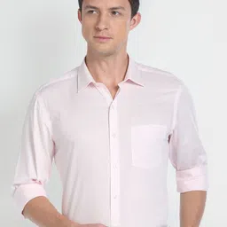 Arrow Spread Collar Pure Cotton Formal Shirt-image-37