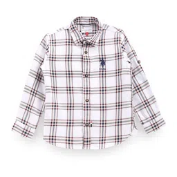 U.S. Polo Assn. Kids Boys Classic Fit Tartan Checked Twill Casual Shirt-picture-4