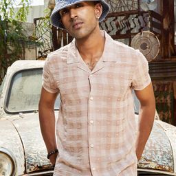 Campus Sutra Brown Classic Self Design Geometric Printed Casual Shirt-image-30