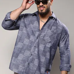 Instafab Plus Size Checked Classic Regular Fit Cotton Casual Shirt-14