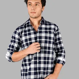 TIM PARIS Comfort Tartan Checked Cotton Casual Shirt-image-88