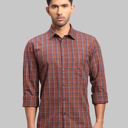 Parx Men Slim Fit Checked Cotton Casual Shirt-image-86