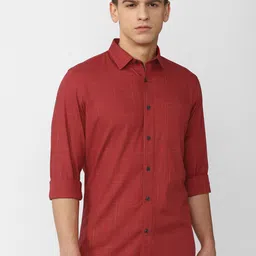 Van Heusen Sport Men Red Slim Fit Casual Shirt-image-43