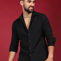 Campus Sutra Embossed Micro Check Shirt-image-74