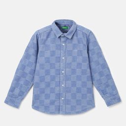United Colors of Benetton Boys Checked Cotton Casual Shirt-image-75