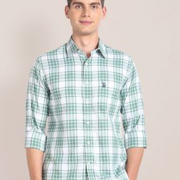 U.S. Polo Assn. Checked Cotton Classic Casual Shirt-image-76