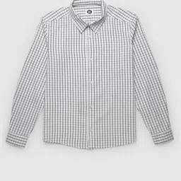 YK Boys Spread Collar Long Sleeves Comfort Gingham Checks Cotton Checked Casual Shirt-picture-44