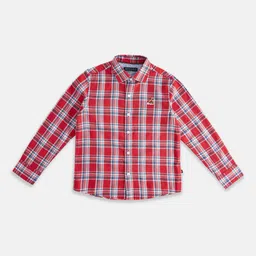 Pantaloons Junior Boys Tartan Checked Cotton Casual Shirt-image-16