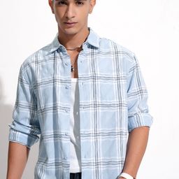 HIGHLANDER Men Opaque Checked Casual Shirt-image-82