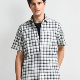 Arrow Sport Checked Pure Cotton Twill Casual Shirt-picture-3