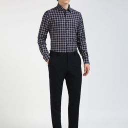 Tommy Hilfiger Men Spread Collar Gingham Checked Cotton Formal Shirt-image-47