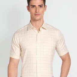 Arrow Windowpane Checked Pure Cotton Formal Shirt-picture-26