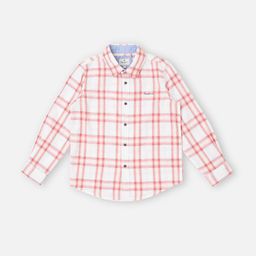 Pepe Jeans Boys Spread Collar Long Sleeves Tartan Checks Cotton Checked Casual Shirt-image-49