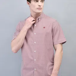 Woodland Men Micro Checks Opaque Checked Casual Shirt-image-75