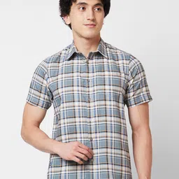 SPYKAR Tartan Checked Cotton Shirt-image-83