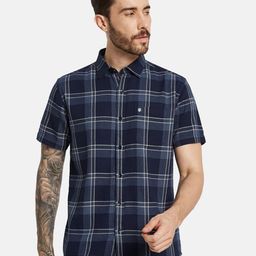 METTLE Men Tartan Checks Opaque Checked Pure Cotton Casual Shirt-picture-7