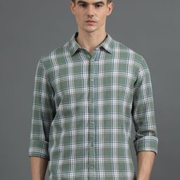 Bushirt Men Classic Tartan Checks Opaque Checked Casual Shirt-image-30