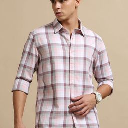 Bushirt Men Classic Tartan Checked Cotton Casual Shirt-picture-47