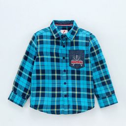 JusCubs Boys Premium Tartan Checked Long Roll up Sleeves Cotton Casual Shirt-image-94