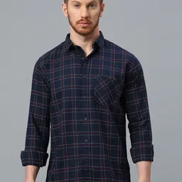 Klub Fox Men Slim Fit Tartan Checks Opaque Checked Casual Shirt-picture-47