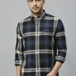 Klub Fox Men Slim Fit Tartan Checks Opaque Checked Casual Shirt-picture-38