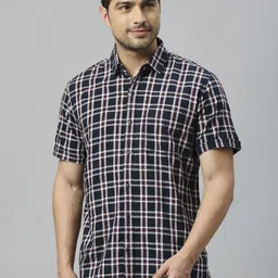 Klub Fox Men Slim Fit Tartan Checks Opaque Checked Casual Shirt-picture-20