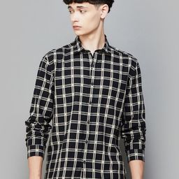 Bossini Men Slim Fit Tartan Checks Opaque Checked Casual Shirt-image-59