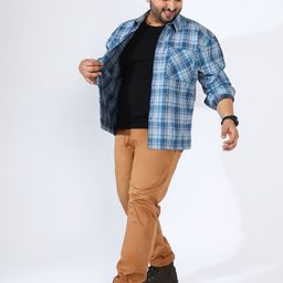 Instafab Plus Men Comfort Opaque Checked Casual Shirt-image-81