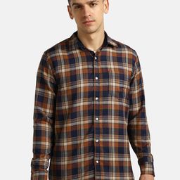 Urbano Fashion Slim Fit Tartan Checked Casual Shirt-image-26