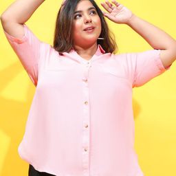 Oxolloxo Women Smart Semi Sheer Casual Shirt-image-63