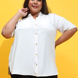 Oxolloxo Women Smart Semi Sheer Casual Shirt-29